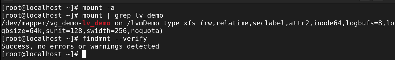 Verify Mounted LVM Doesn’t Create Mount Errors