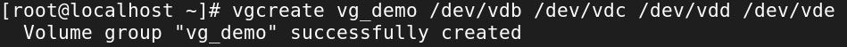 Create Volume Group vg_demo