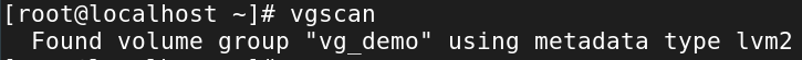 Scan for Volume Groups